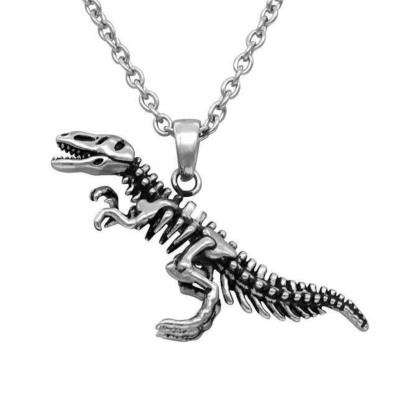 Cn147 T-rex Skeleton Pendant Dinosaur Necklace