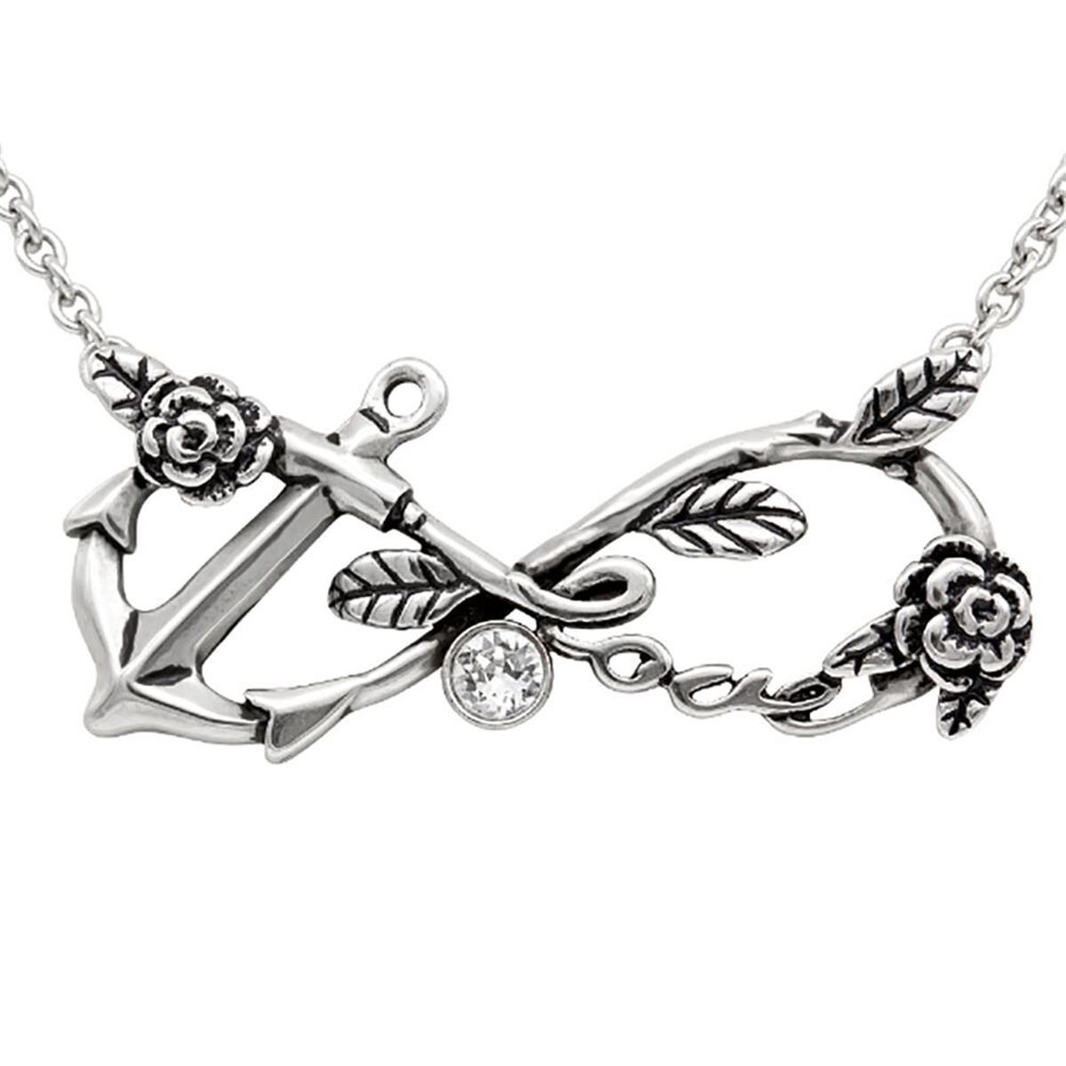 Cn167 Infinity Love Anchor Necklace