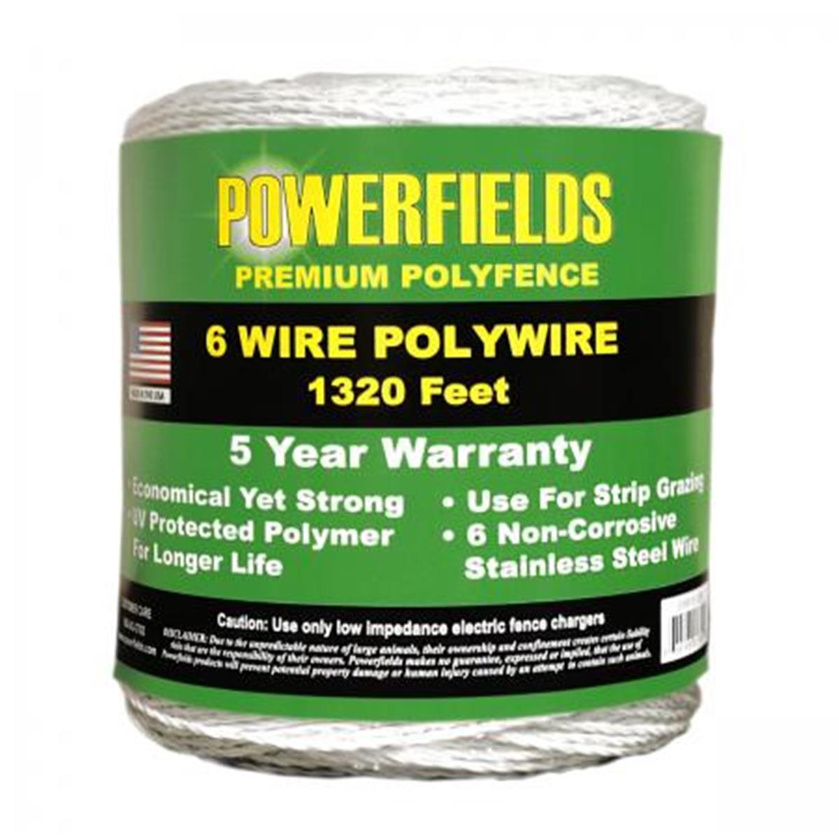 1382004 660 Ft. White 6-wire Polywire