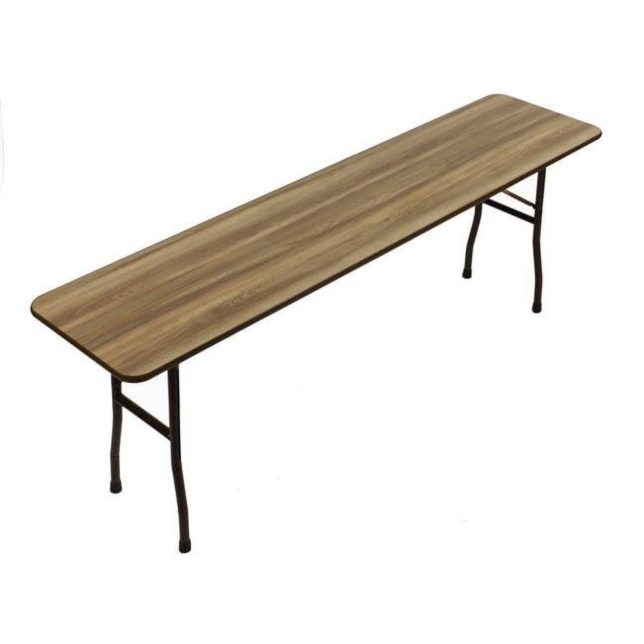 Cf1860px-53 0.75 In. High Pressure Rectangular Top Folding Tables, Colonial Hickory - 18 X 60 In.