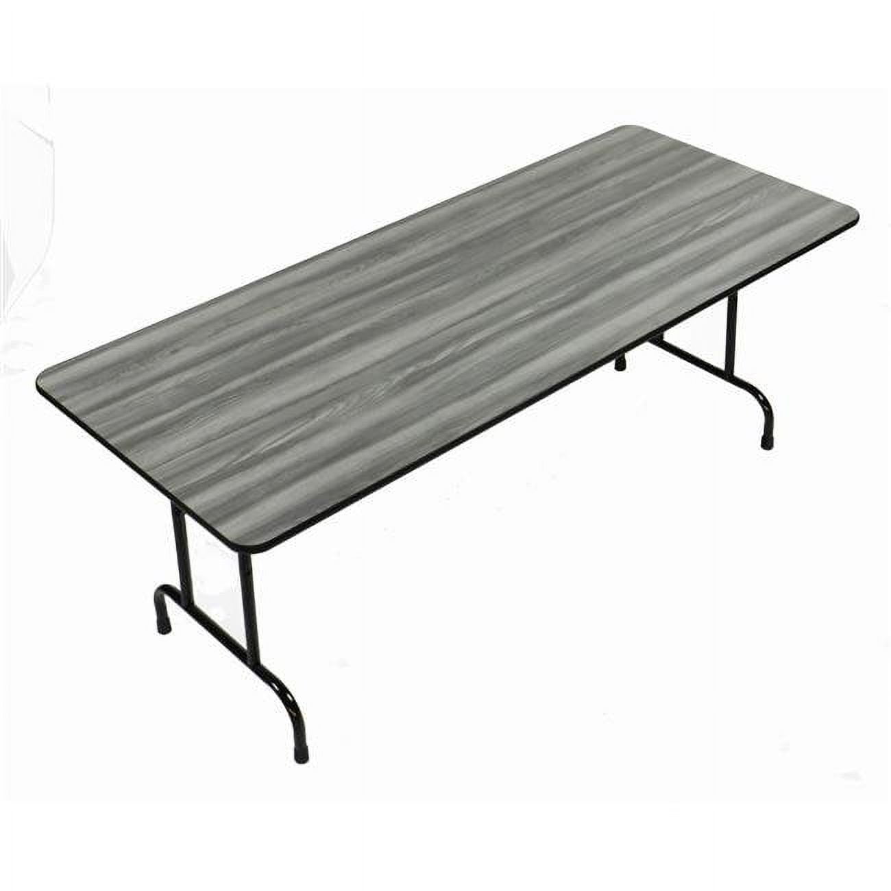 Cf3048px-52 0.75 In. High Pressure Rectangular Top Folding Tables, New England Driftwood - 30 X 48 In.