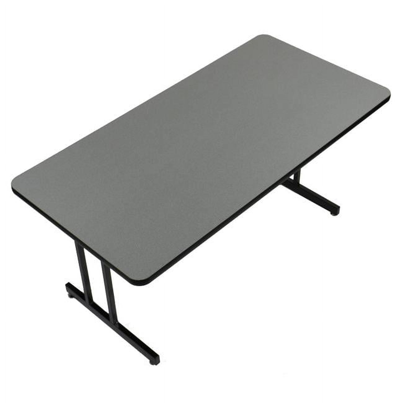 Csa3060tr-55 Adjustable Height 1.25 In. High Pressure Trapezoid Computer & Training Tables, Montana Granite - 30 X 60 In.