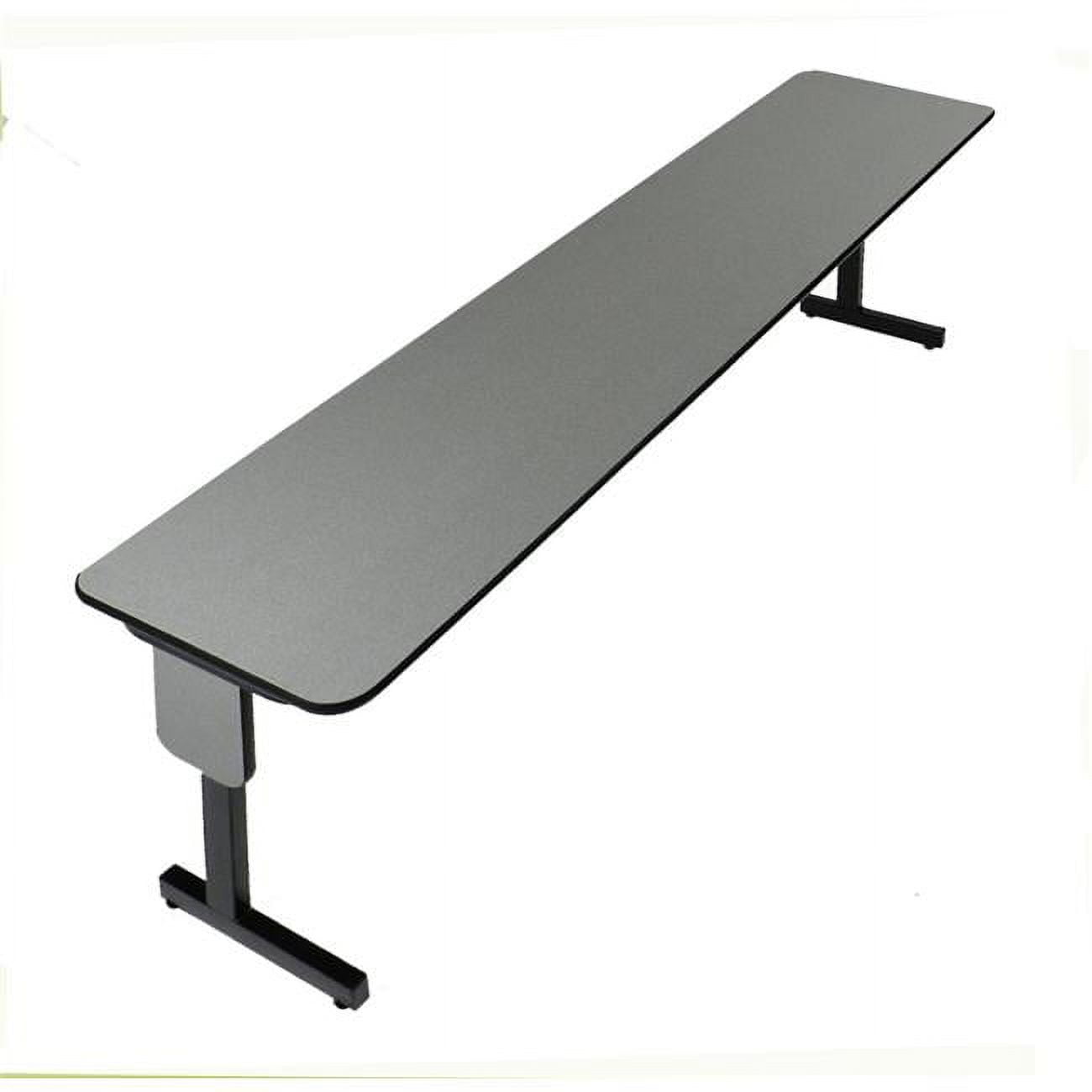 Spa2472px-55 Adjustable Height 0.75 In. High Pressure Rectangular Folding Seminar Table With Panel Leg, Montana Granite - 24 X 72 In.