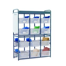 Lls300-c Leveled Literacy System - Lesson Storage Organizer With Clear Tubs