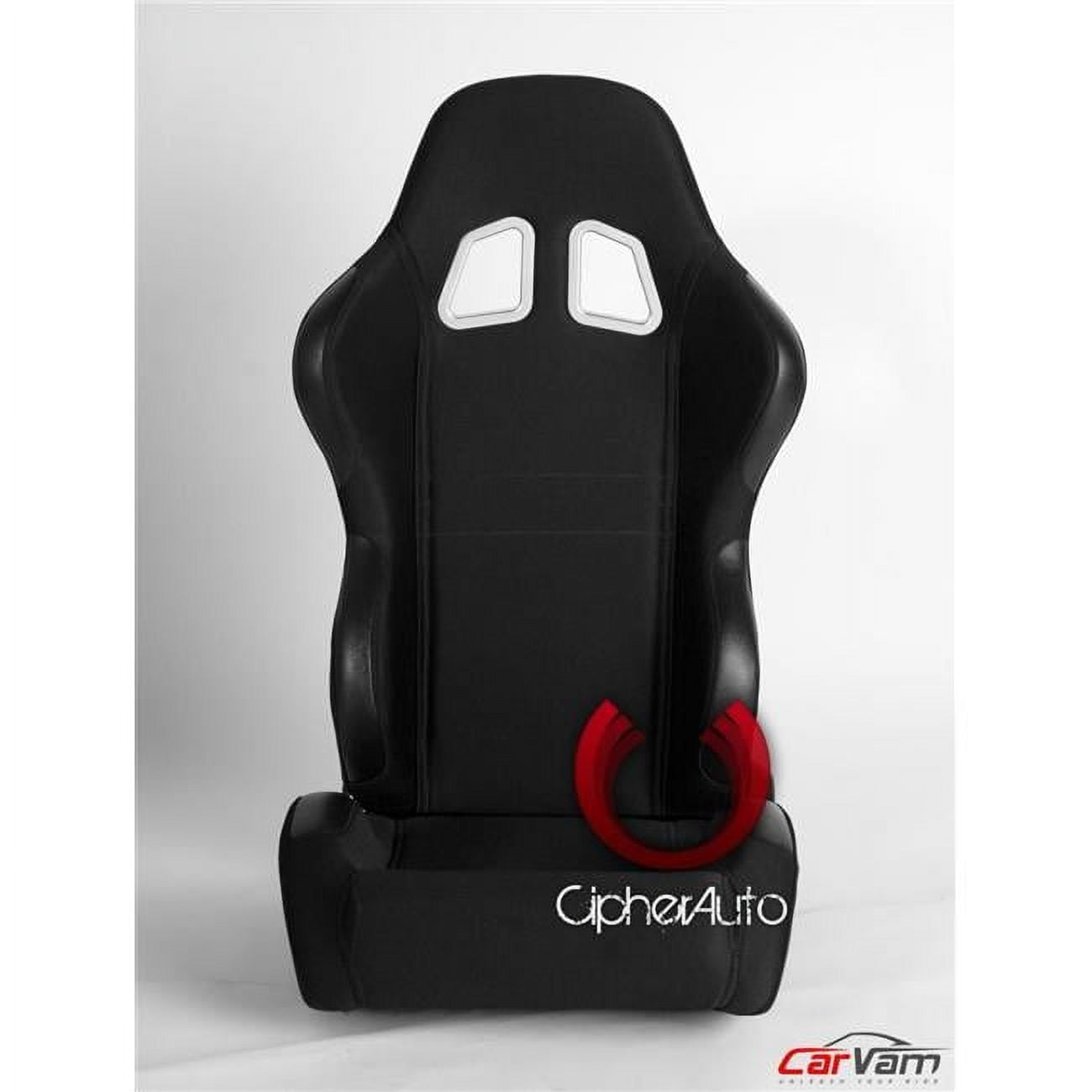 Auto CPA1007FBK Black Cloth Universal Racing Seats