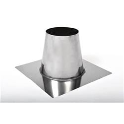 3601822 5 In. Ventis Class-a All Fuel Chimney With 304l Stainless Steel Non-vented Standard Flashing 0-12 Pitch