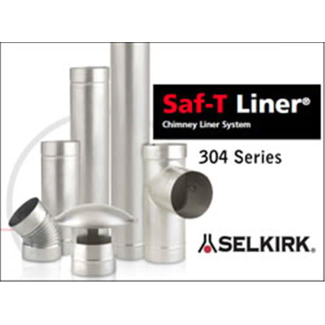 Selkirk 3558616 Heatfab 10 In. Saf-t Liner Slip Connector, 304-alloy
