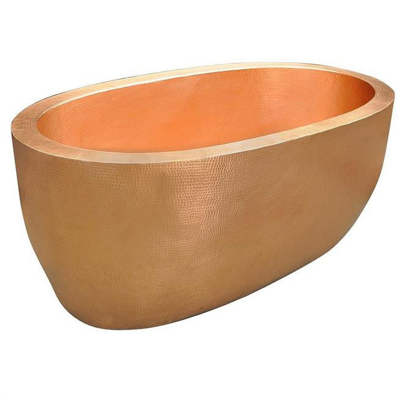 Cbt-dw-72-ma Copper Bath Tub Double Wall, Matte - Large - 32 X 32 X 72 In.