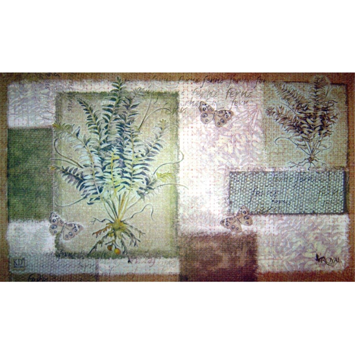 Awv071 Majestic Ferns Doormat Rug, Brown - 18 X 30 In.