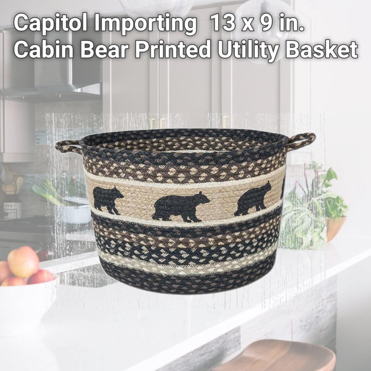 Picture of Capitol Importing 38-UBPMD313CB 13 x 9 in. Cabin Bear Printed Utility Basket