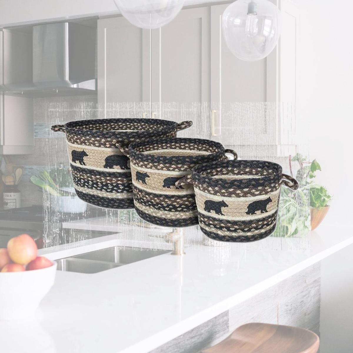 Picture of Capitol Importing 38-UBPSM313CB 9 x 7 in. Cabin Bear Printed Utility Basket