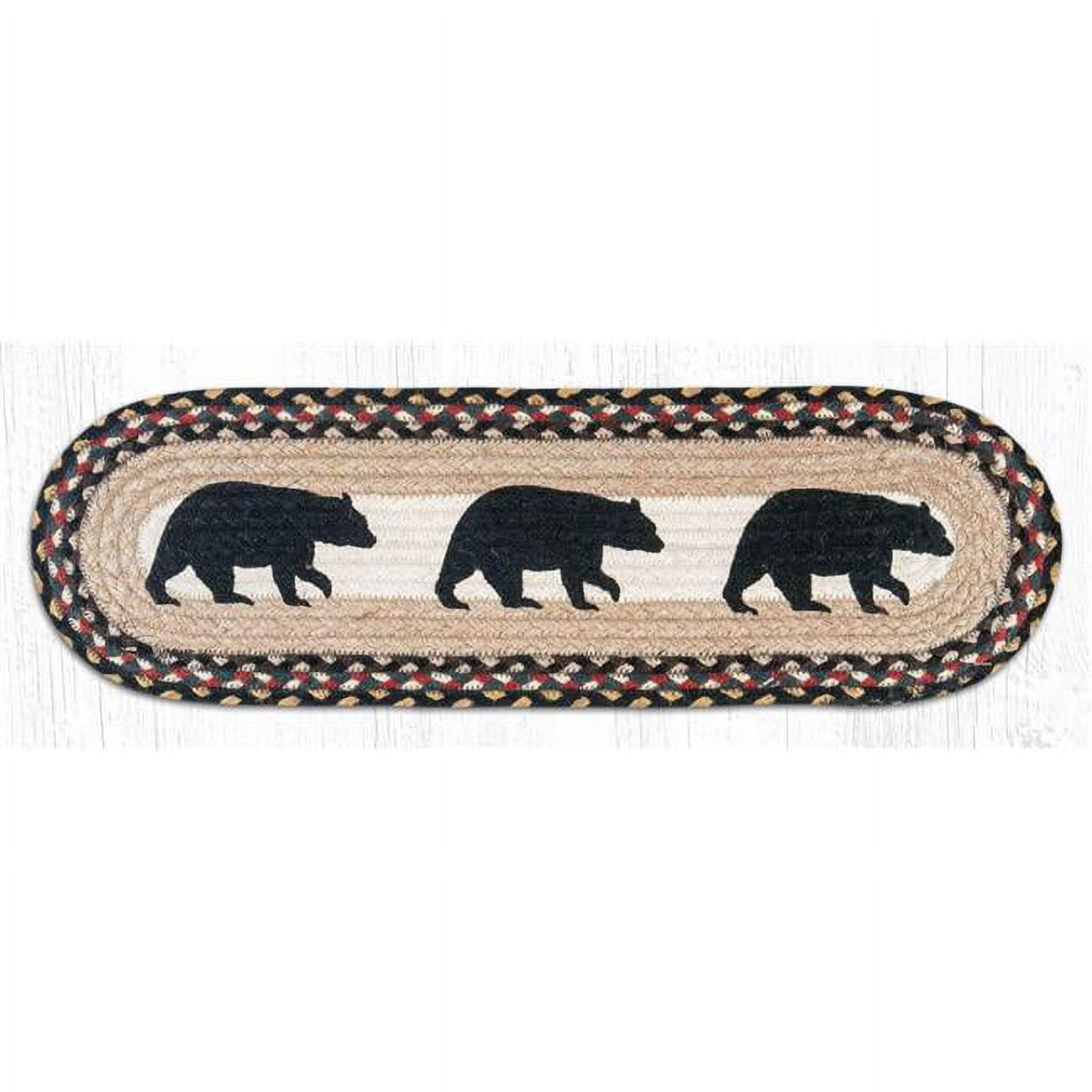 Capitol Importing 49-st043ab 27 X 8.25 In. Jute Oval American Bears Stair Tread