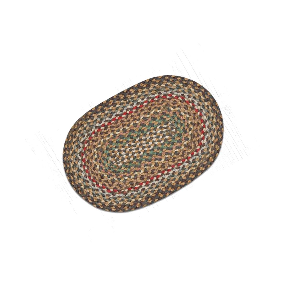 Picture of Capitol Importing 52-PM051 13 x 19 in. Jute Oval Placemat - Fir & Ivory