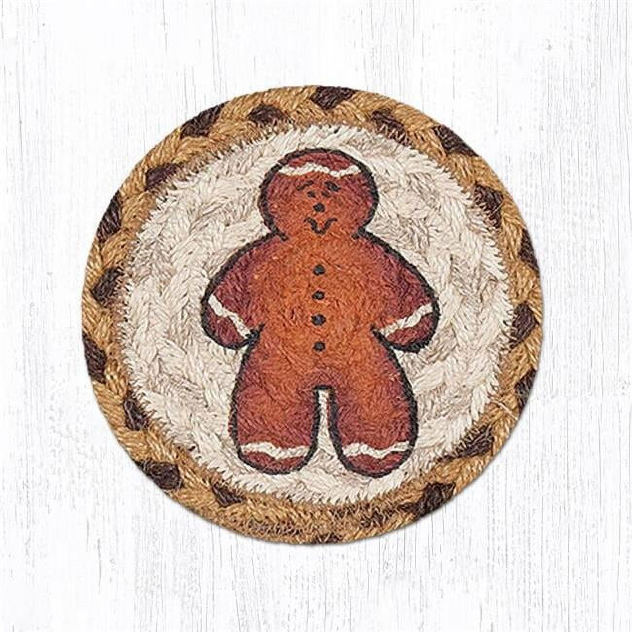 5 X 5 In. Gingerbread Man Printed Round Coaster