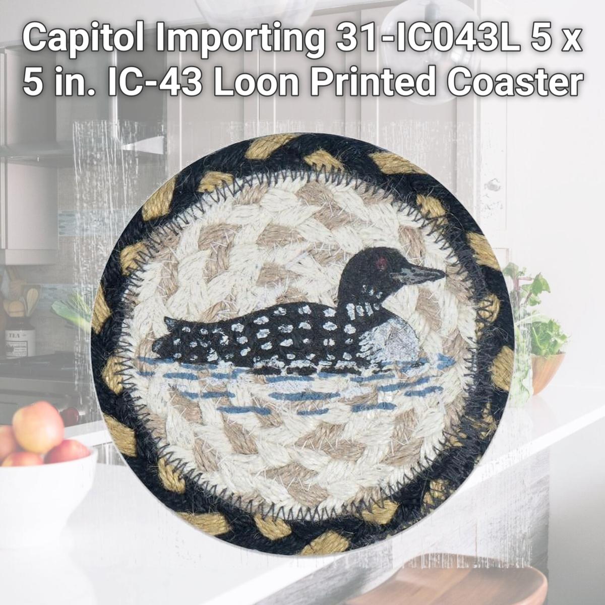 Picture of Capitol Importing 31-IC043L 5 x 5 in. IC-43 Loon Printed Coaster