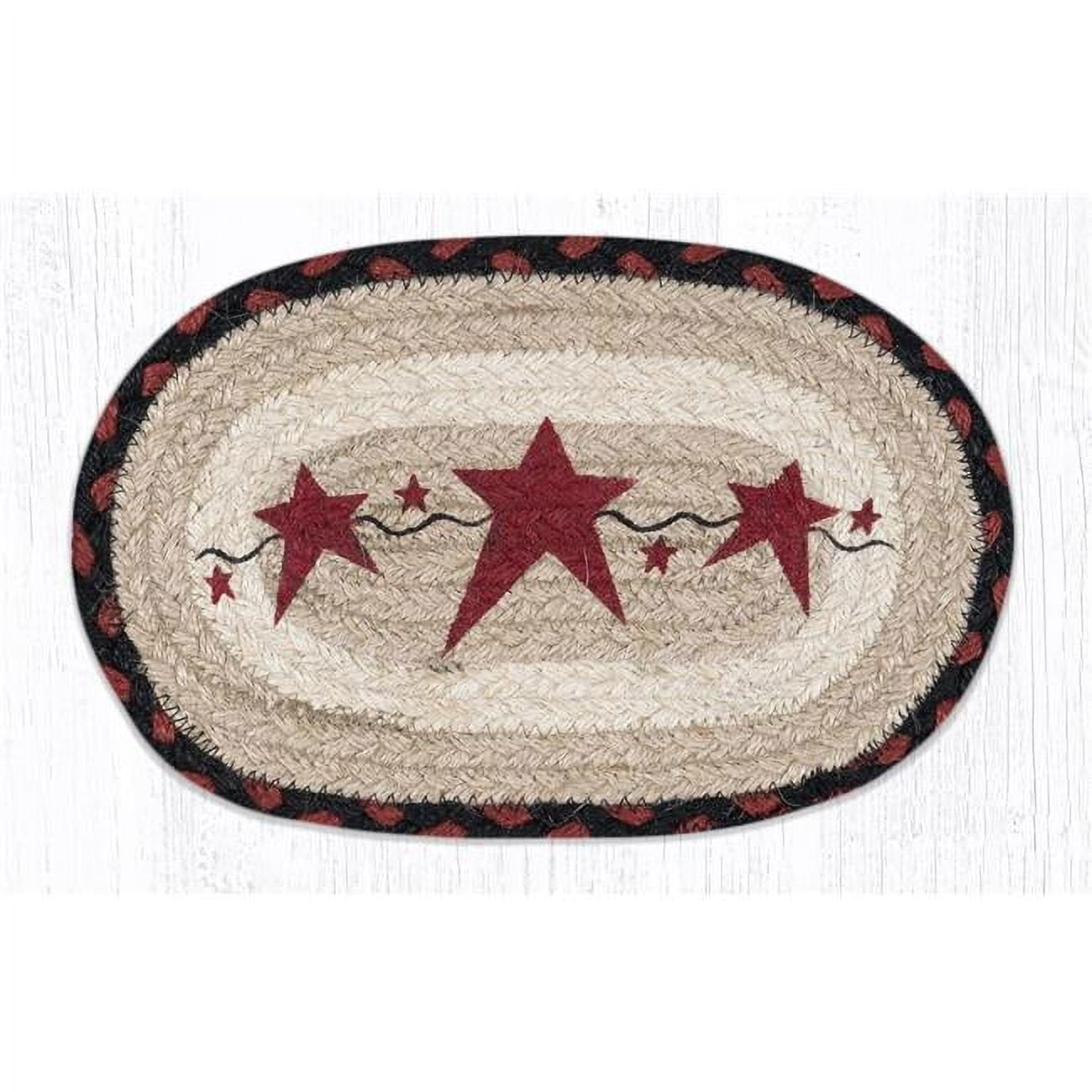 Capitol Importing 01-019psb 7.5 X 11 In. Omsp-19 Primitive Star Burgundy Printed Oval Swatch