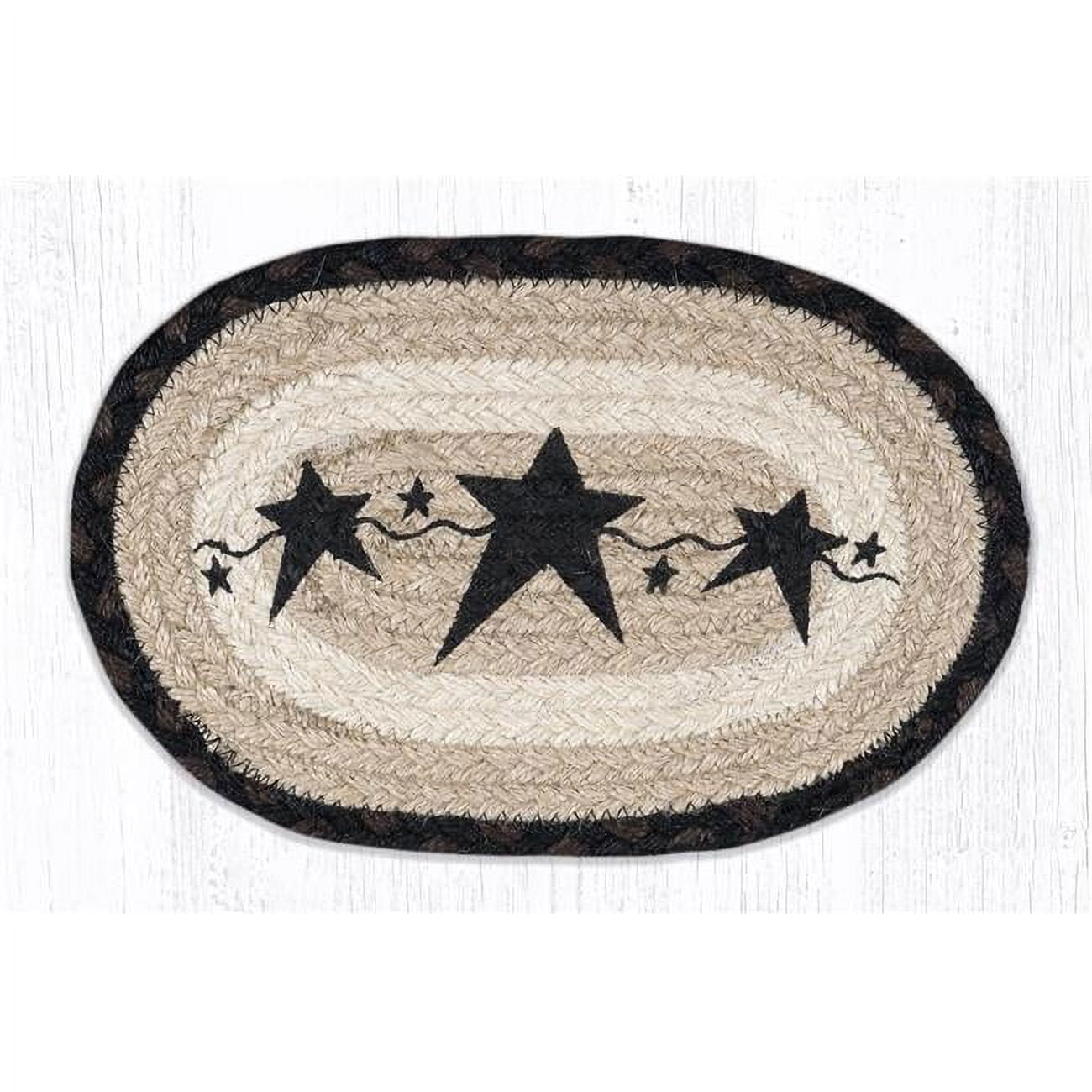 Capitol Importing 01-313psb 7.5 X 11 In. Omsp-313 Primitive Star Black Printed Oval Swatch