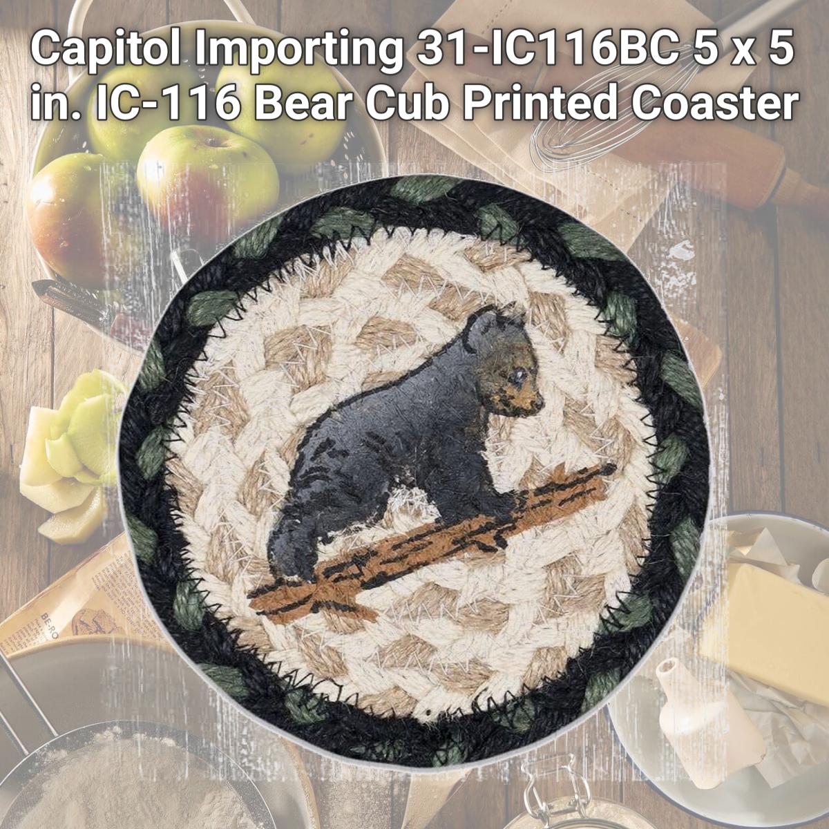 Picture of Capitol Importing 31-IC116BC 5 x 5 in. IC-116 Bear Cub Printed Coaster