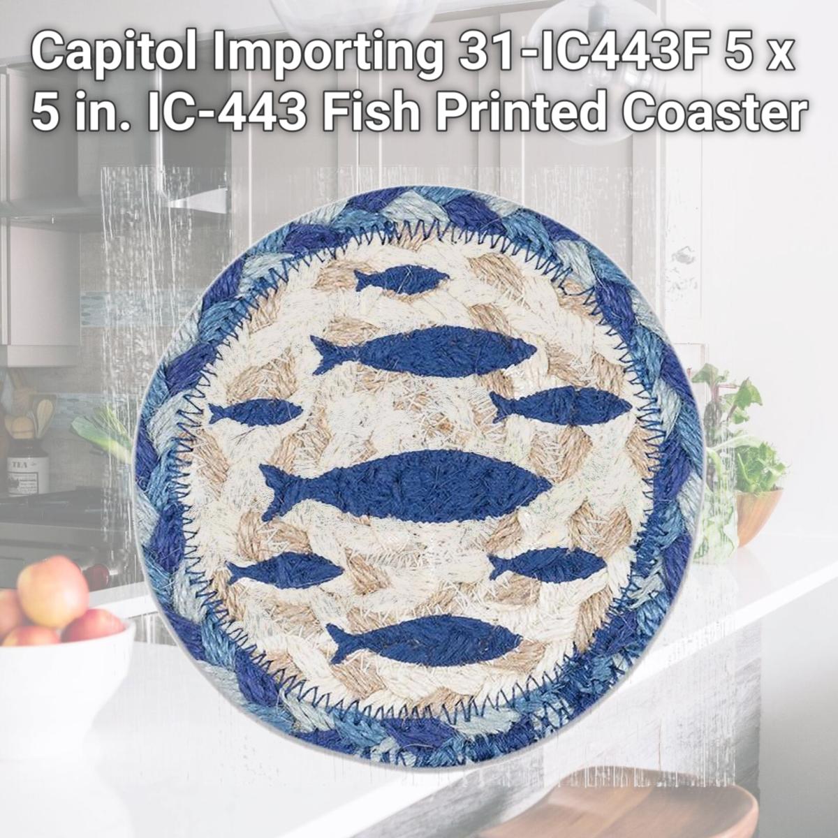Picture of Capitol Importing 31-IC443F 5 x 5 in. IC-443 Fish Printed Coaster
