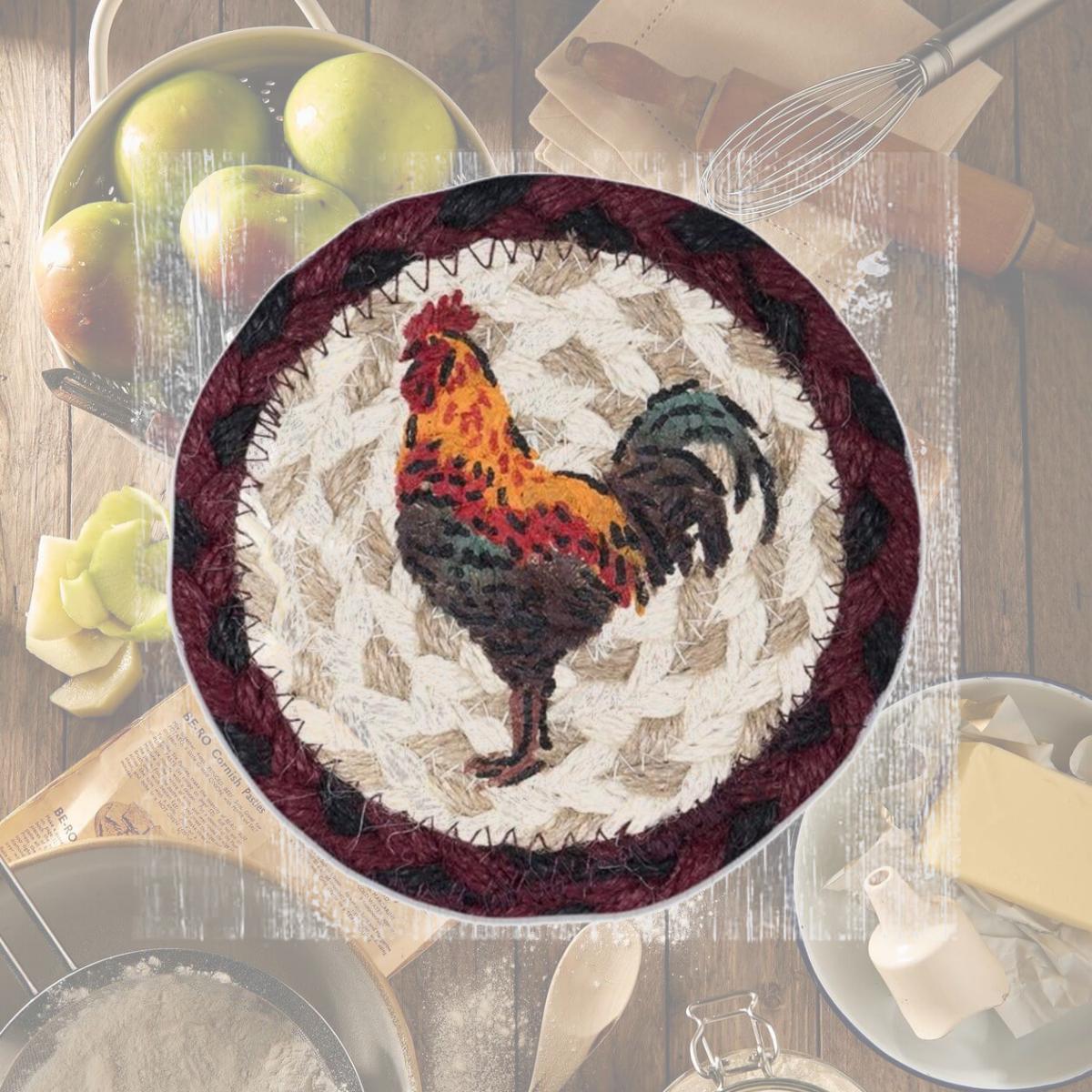 Picture of Capitol Importing 31-IC471RR 5 x 5 in. IC-471 Rustic Rooster Printed Coaster