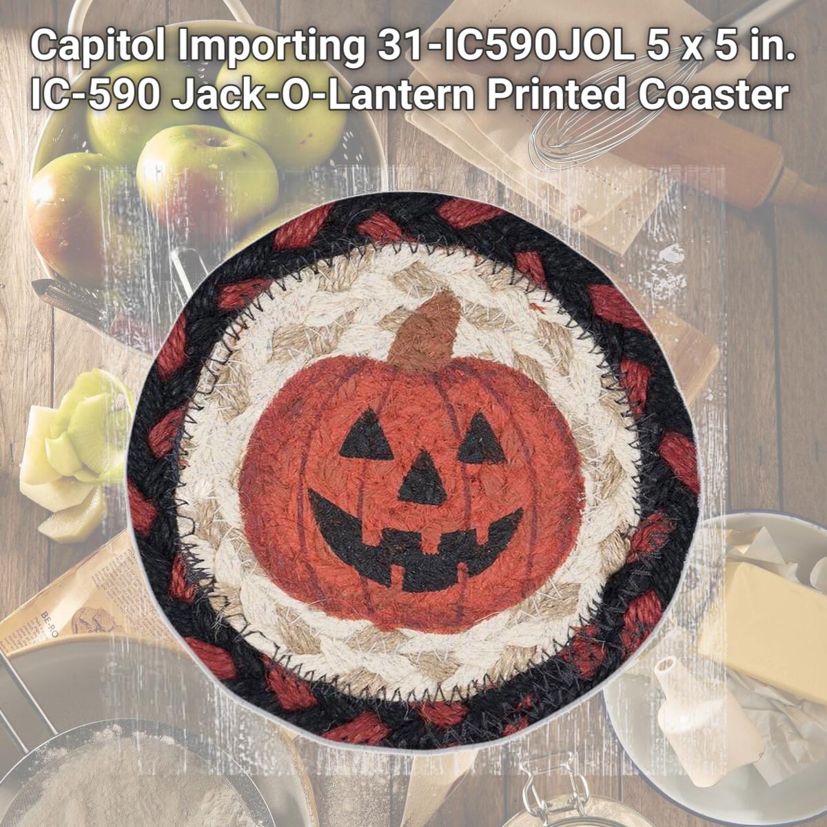 Picture of Capitol Importing 31-IC590JOL 5 x 5 in. IC-590 Jack-O-Lantern Printed Coaster