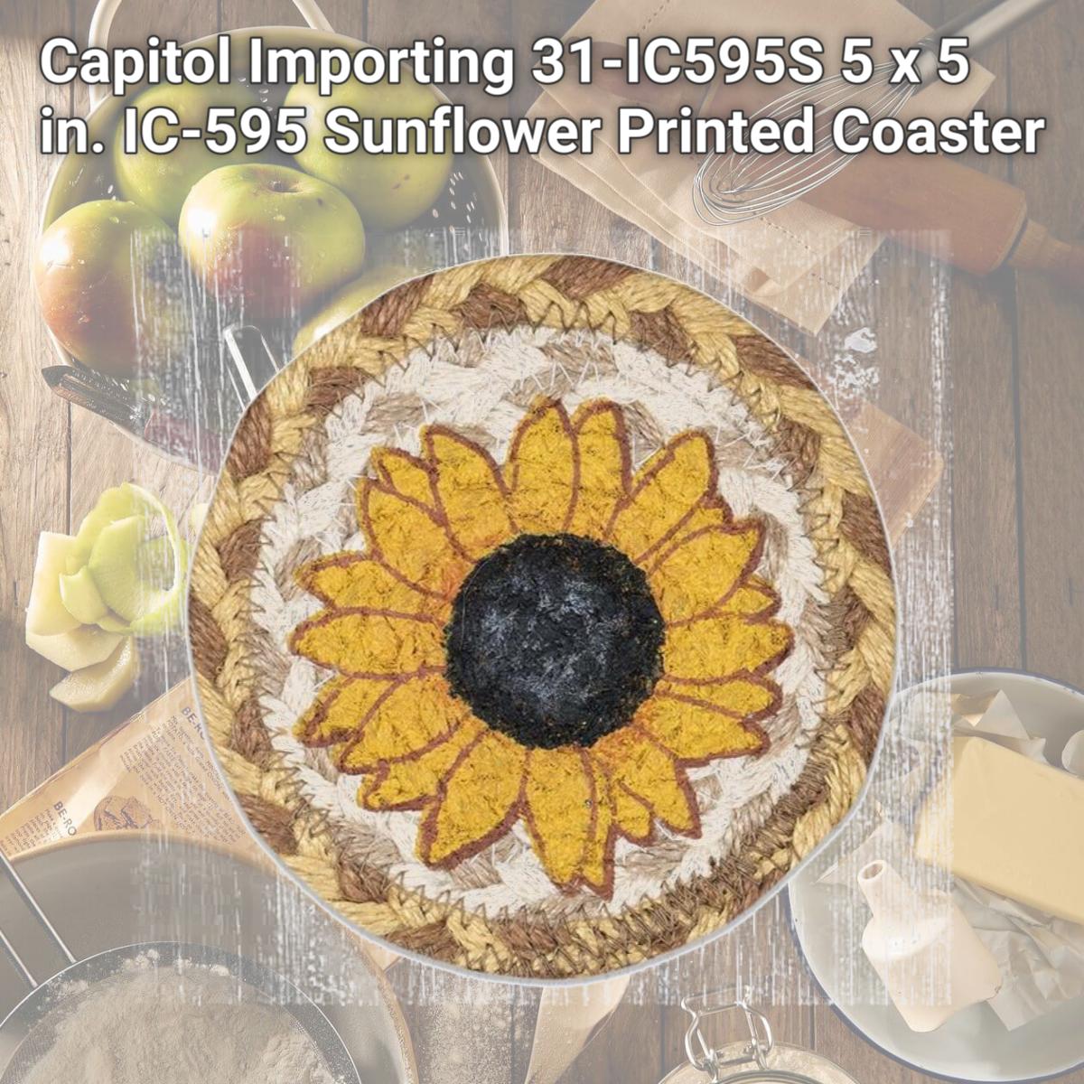 Picture of Capitol Importing 31-IC595S 5 x 5 in. IC-595 Sunflower Printed Coaster