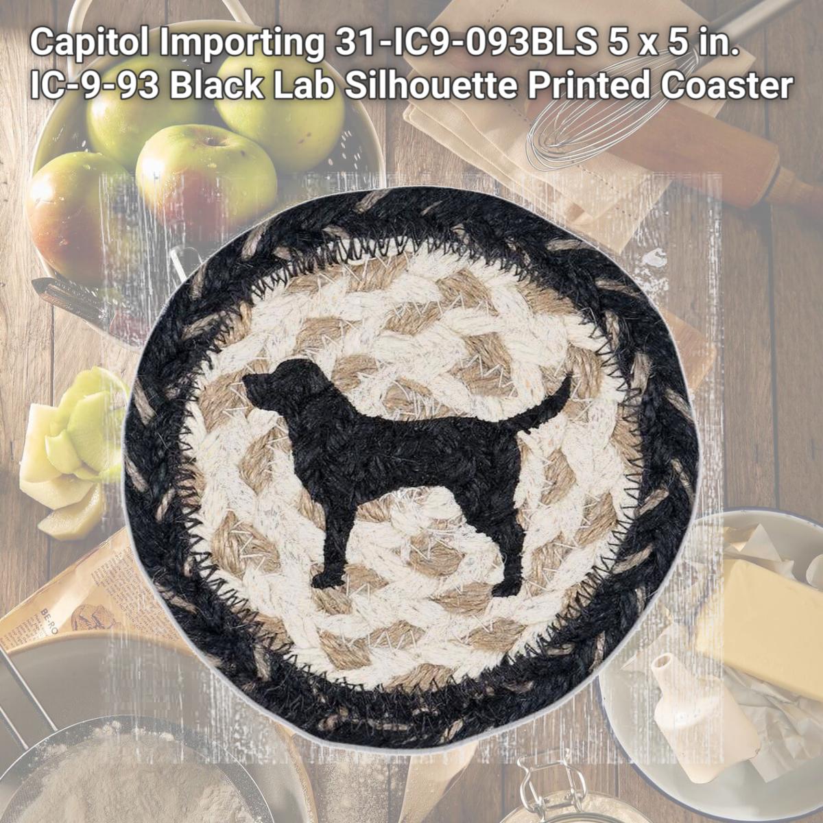 Picture of Capitol Importing 31-IC9-093BLS 5 x 5 in. IC-9-93 Black Lab Silhouette Printed Coaster