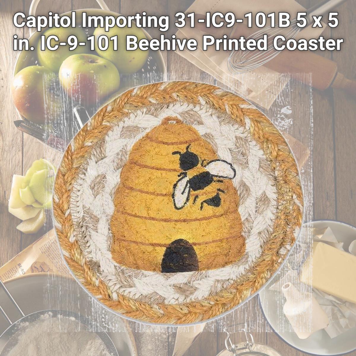 Picture of Capitol Importing 31-IC9-101B 5 x 5 in. IC-9-101 Beehive Printed Coaster