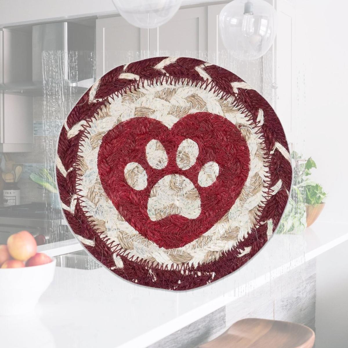Picture of Capitol Importing 31-IC9-117HP 5 x 5 in. IC-9-117 Heart Paw Printed Coaster