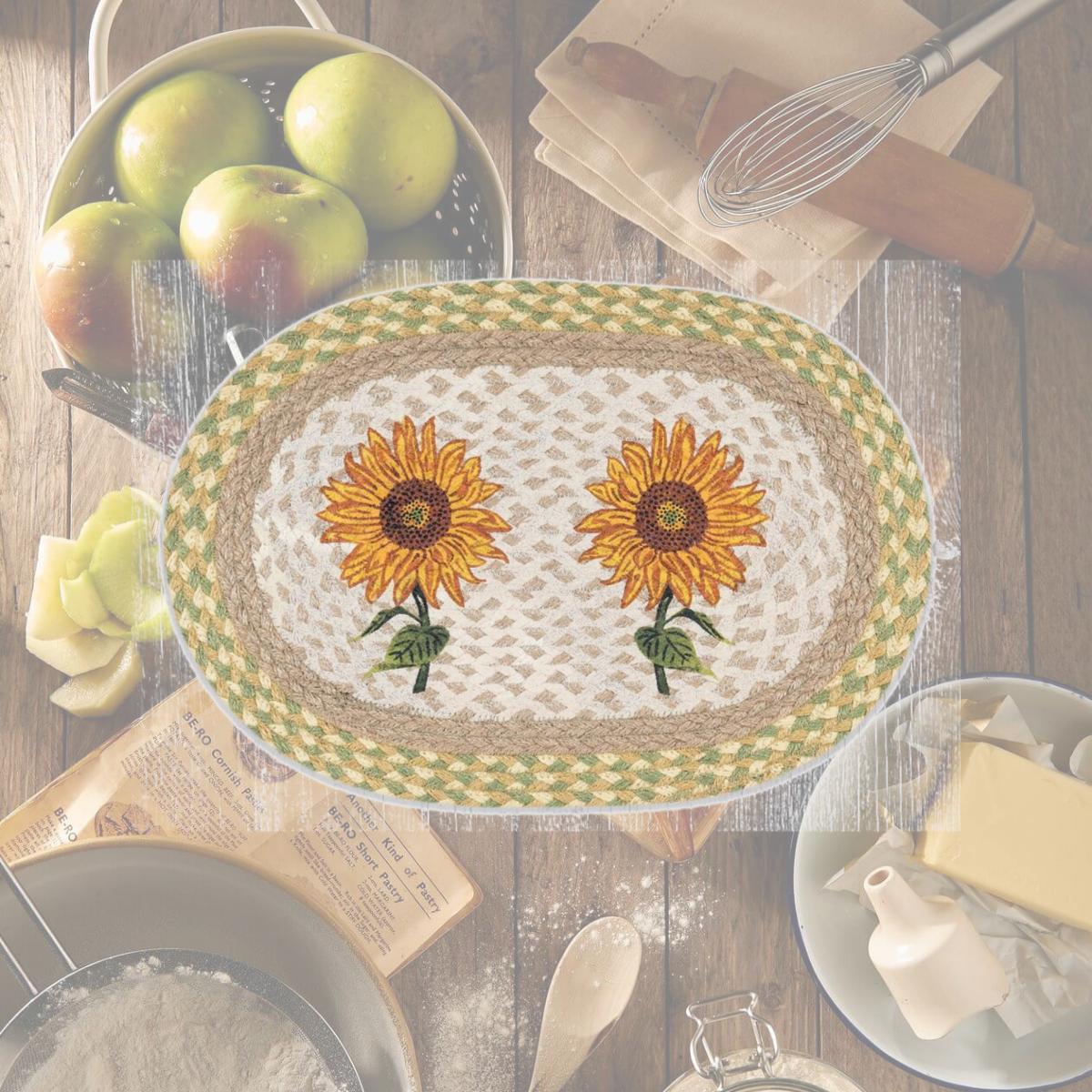 Picture of Capitol Importing 48-529S 13 x 19 in. PM-OP-529 Sunflowers Oval Placemat