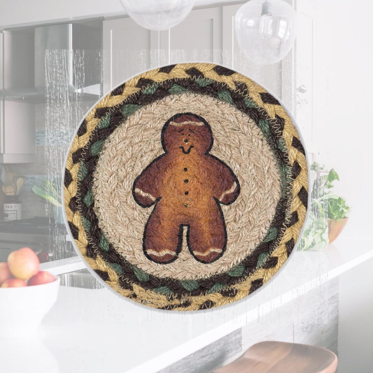 Picture of Capitol Importing 79-111GBM 7 x 7 in. LC-111 Gingerbread Man Round Large Coaster