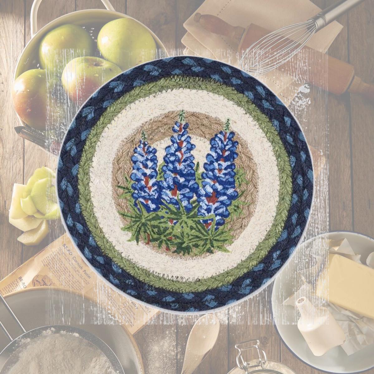 Picture of Capitol Importing 80-062B 10 x 10 in. MSPR-62 Bluebonnets Printed Round Trivet
