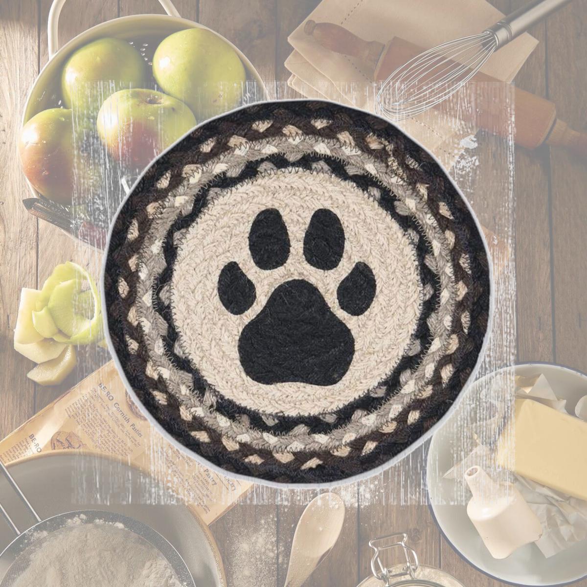 Picture of Capitol Importing 80-313DP 10 x 10 in. MSPR-313 Dog Paw Printed Round Trivet