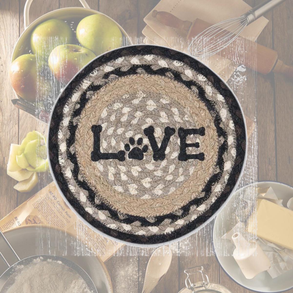 Picture of Capitol Importing 80-313LP 10 x 10 in. MSPR-313 Love Pet Printed Round Trivet