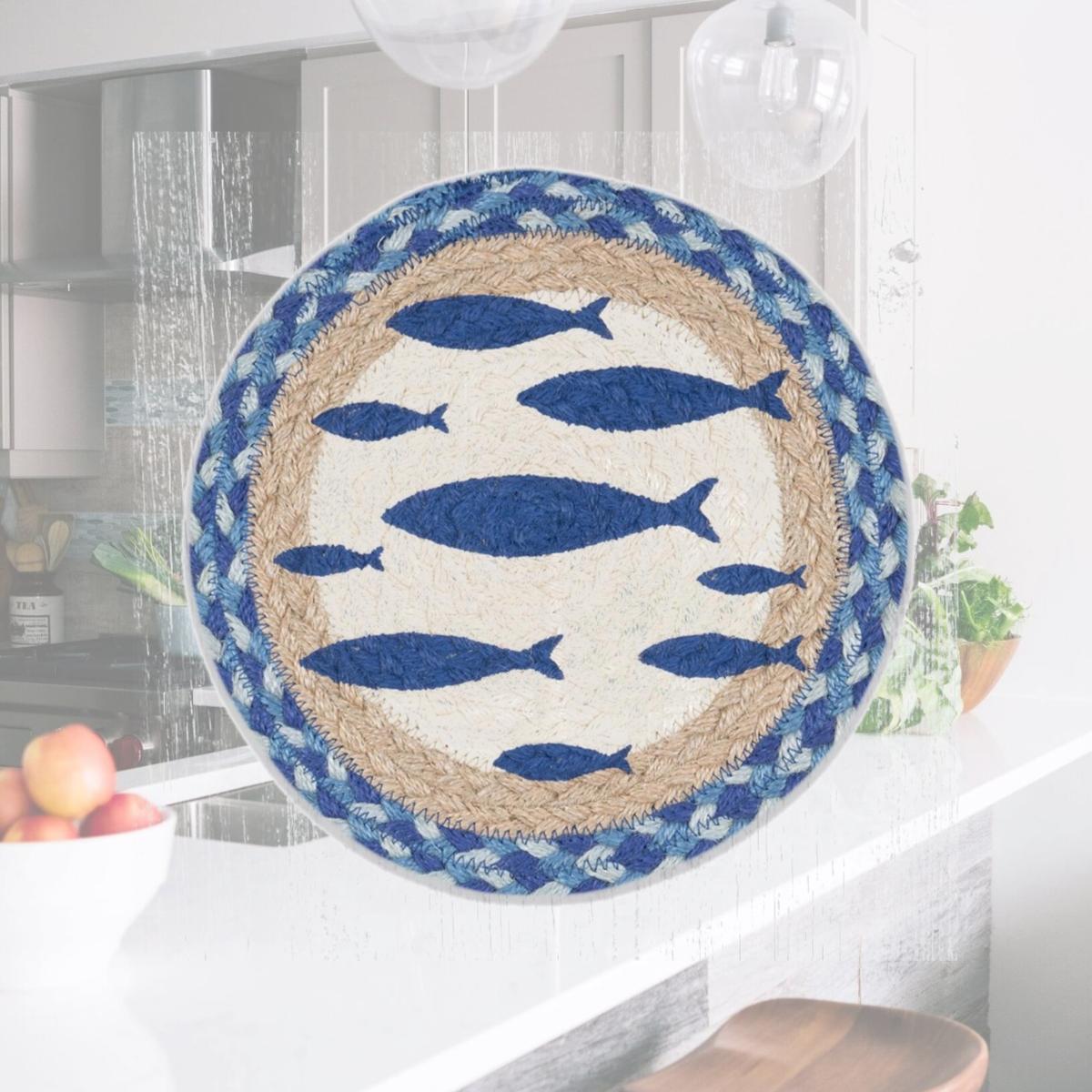 Picture of Capitol Importing 80-443F 10 x 10 in. MSPR-443 Fish Printed Round Trivet