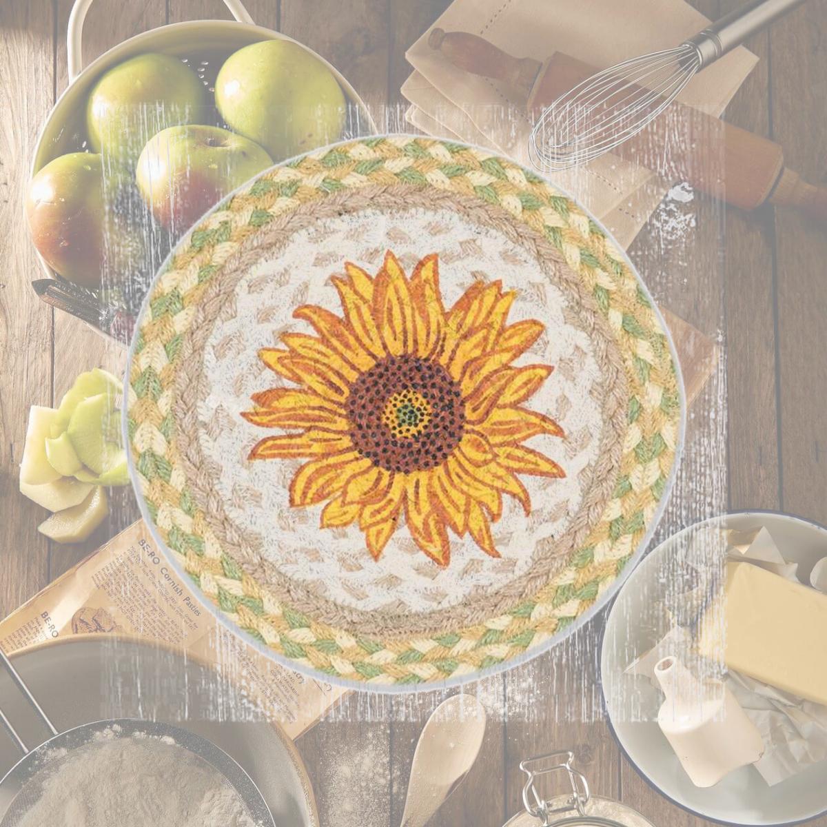 Picture of Capitol Importing 80-529S 10 x 10 in. MSPR-529 Sunflower Printed Round Trivet