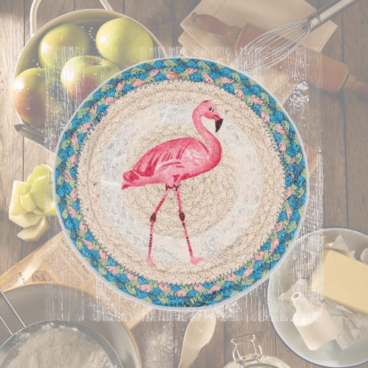Picture of Capitol Importing 80-586PF 10 x 10 in. MSPR-586 Pink Flamingo Printed Round Trivet