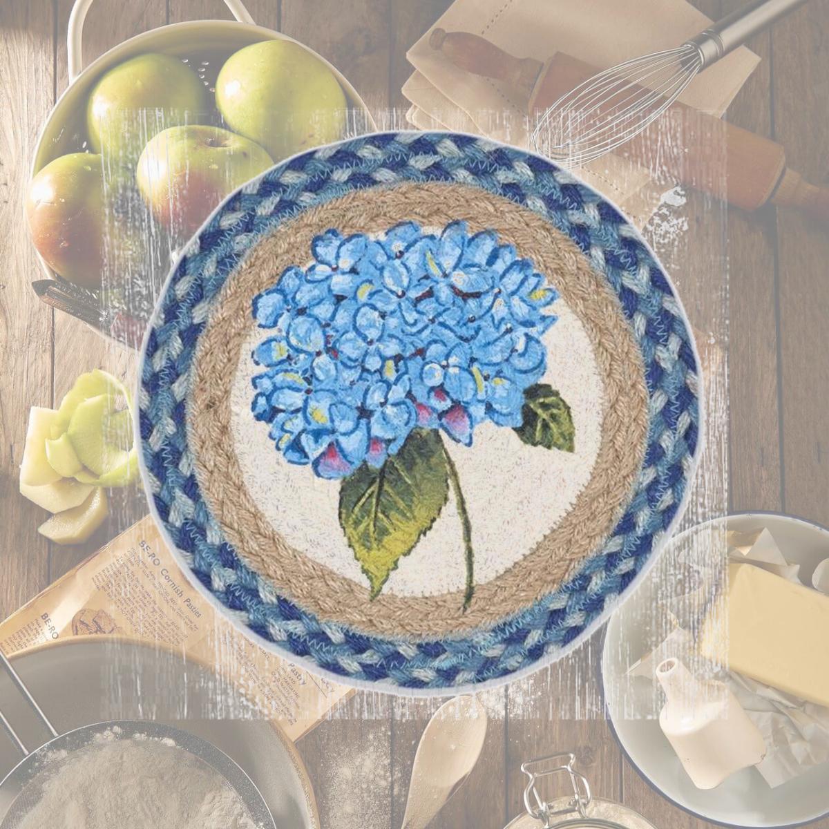 Picture of Capitol Importing 80-592BH 10 x 10 in. MSPR-592 Blue Hydrangea Printed Round Trivet
