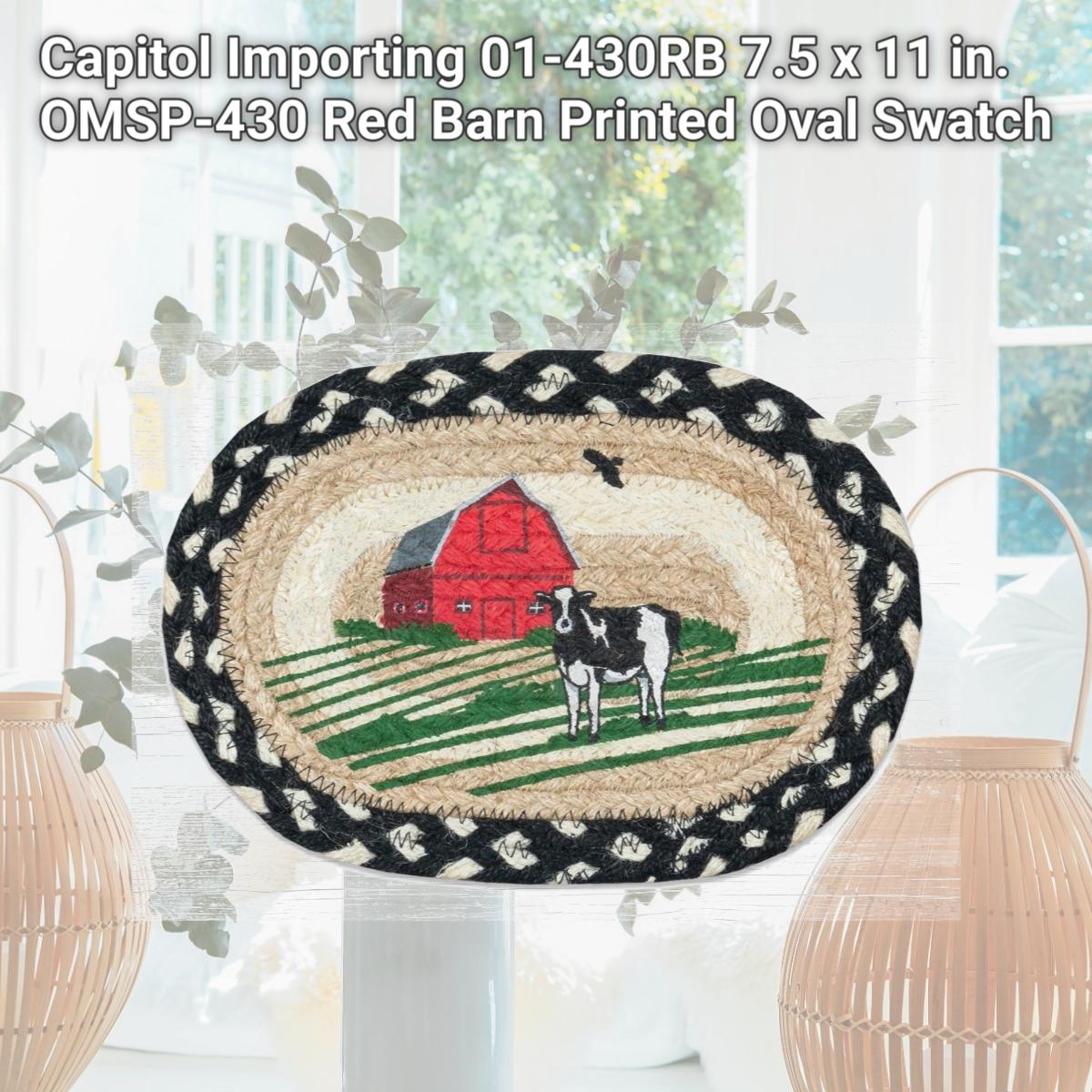Picture of Capitol Importing 01-430RB 7.5 x 11 in. OMSP-430 Red Barn Printed Oval Swatch
