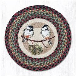 15.5 X 15.5 In. Chickadee Printed Round Chair Pad