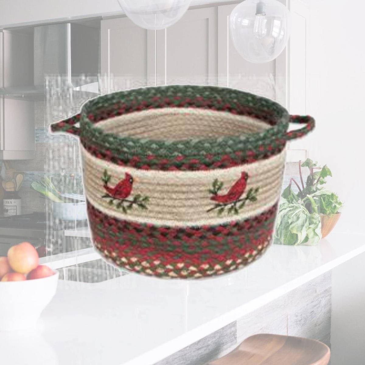 Picture of Capitol Importing 38-UBPMD025HC 13 x 9 in. UBP-25 Holly Cardinal Printed Utility Basket