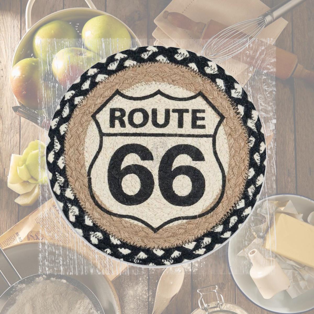 Picture of Capitol Importing 80-430R66 10 x 10 in. MSPR-430 Route 66 Printed Round Trivet