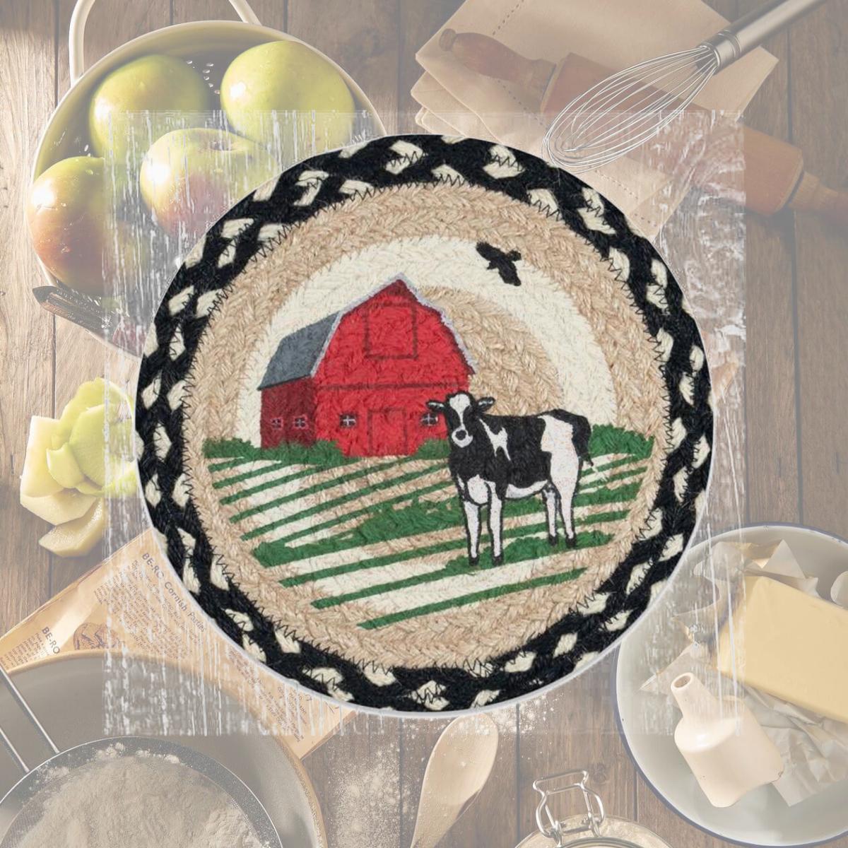 Picture of Capitol Importing 80-430RB 10 x 10 in. MSPR-430 Red Barn Printed Round Trivet