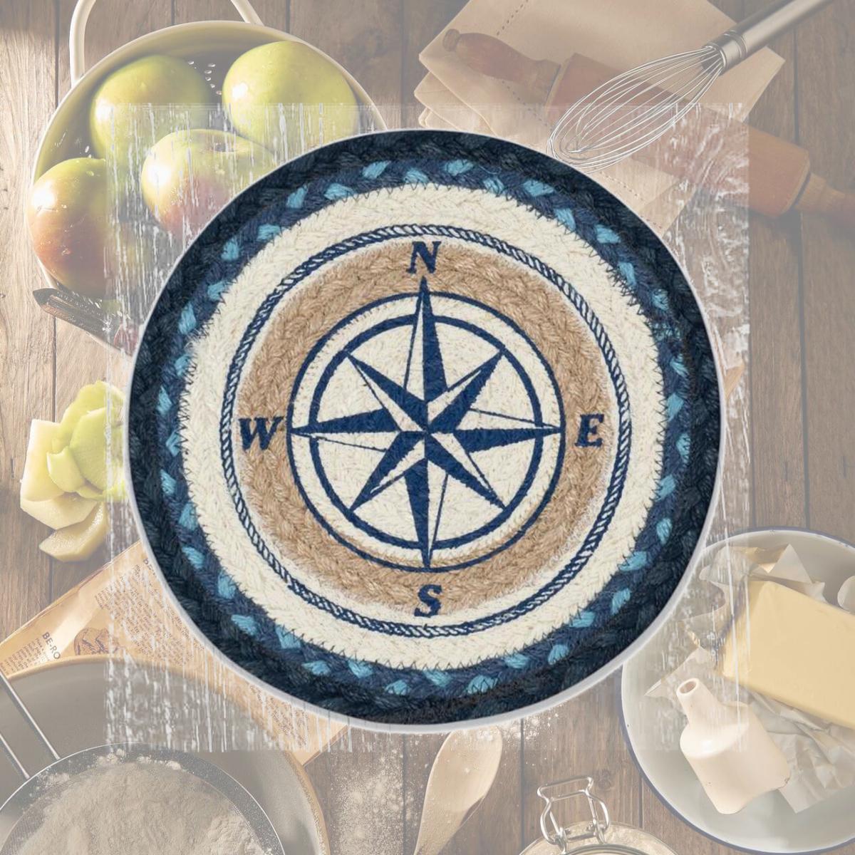 Picture of Capitol 80-443CR 10 x 10 in. Compass Rose Printed Round Trivet