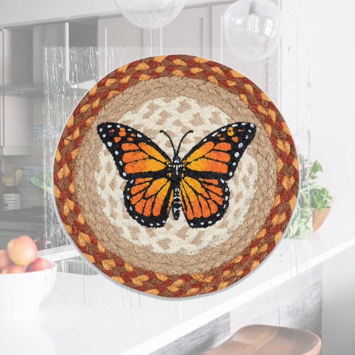 Picture of Capitol Importing 80-630M 10 x 10 in. Monarch Printed Round Trivet