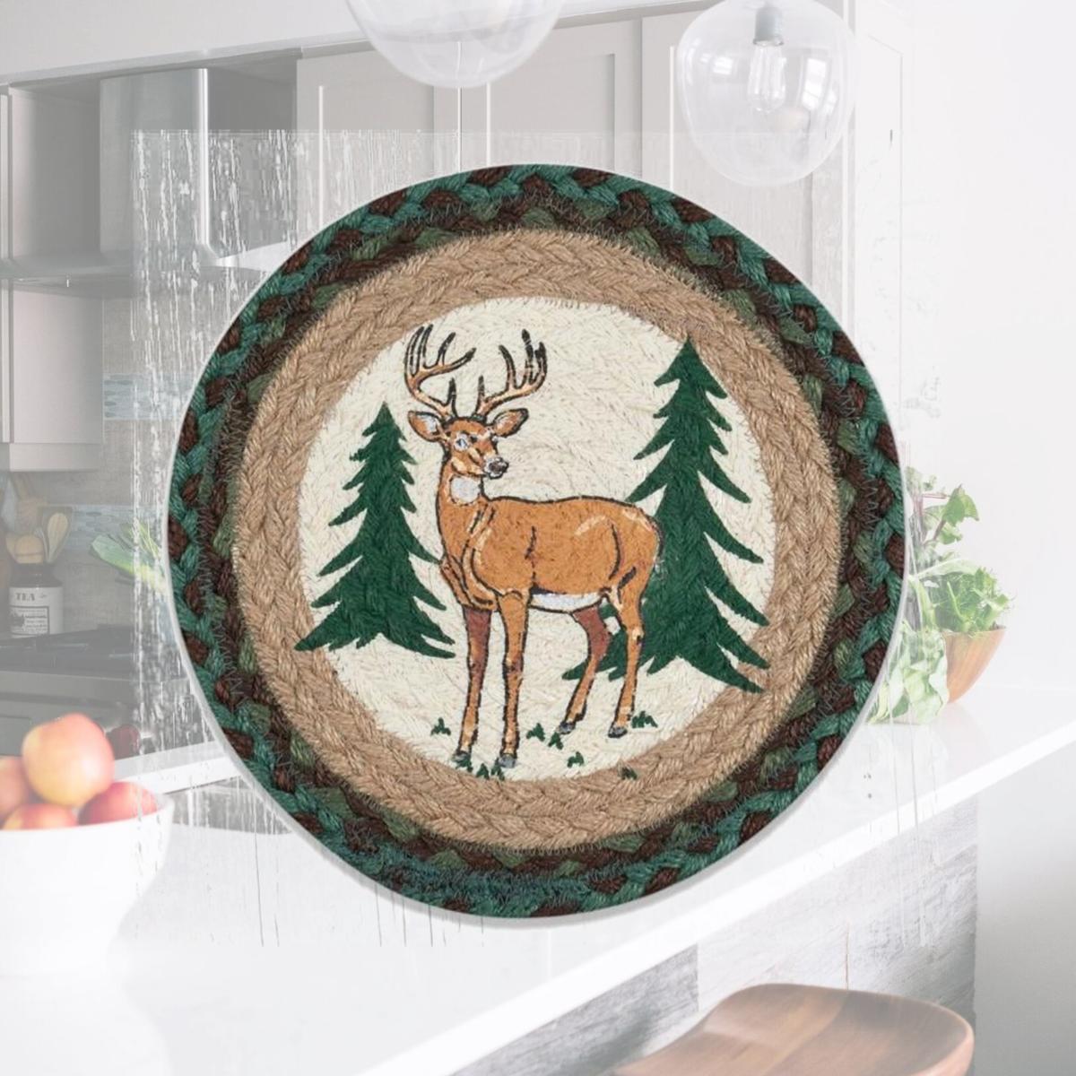 Picture of Capitol Importing 80-609NB 10 x 10 in. MSPR-609 New Buck Printed Round Trivet