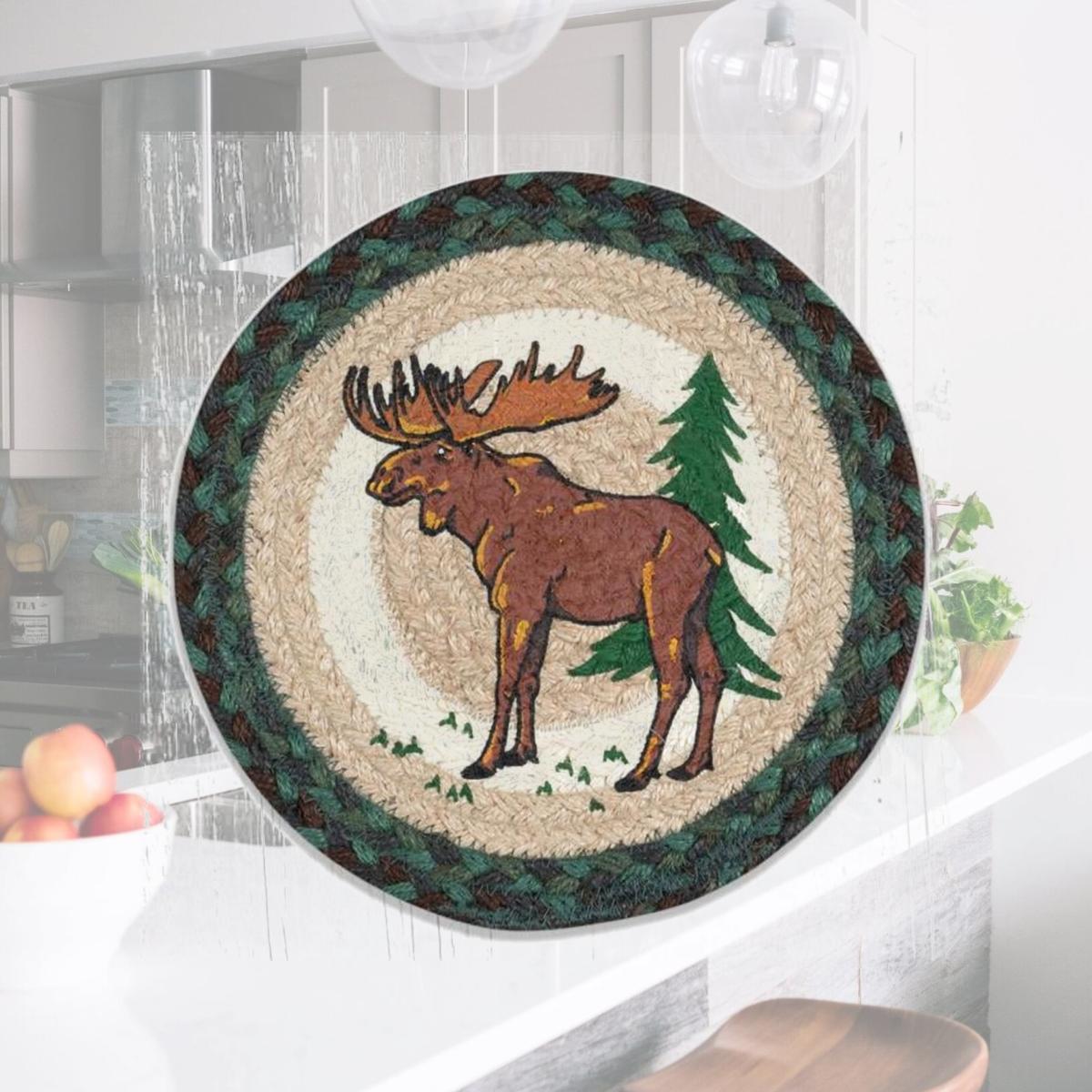 Picture of Capitol Importing 80-610HM 10 x 10 in. MSPR-610 Highland Moose Printed Round Trivet