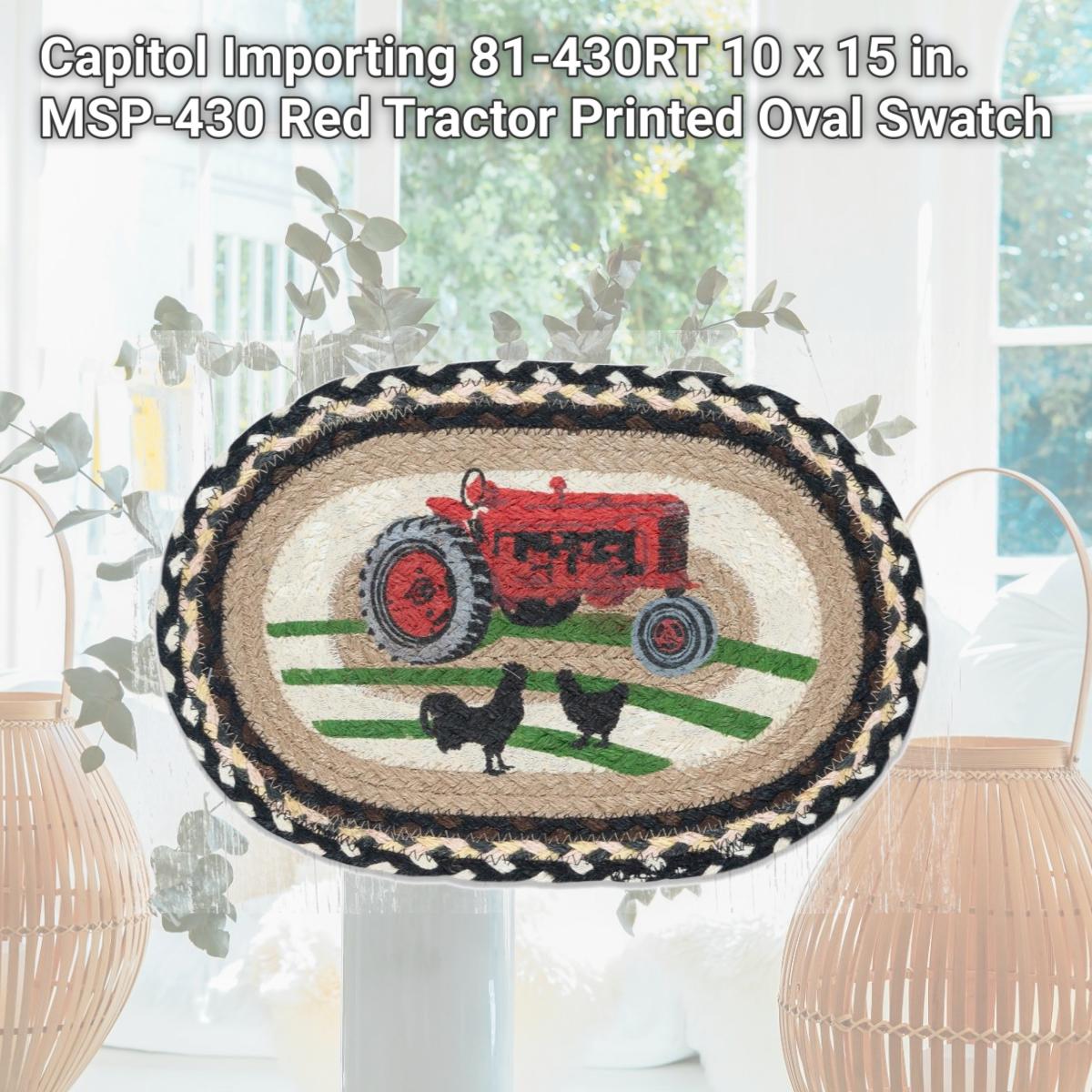 Picture of Capitol Importing 81-430RT 10 x 15 in. MSP-430 Red Tractor Printed Oval Swatch