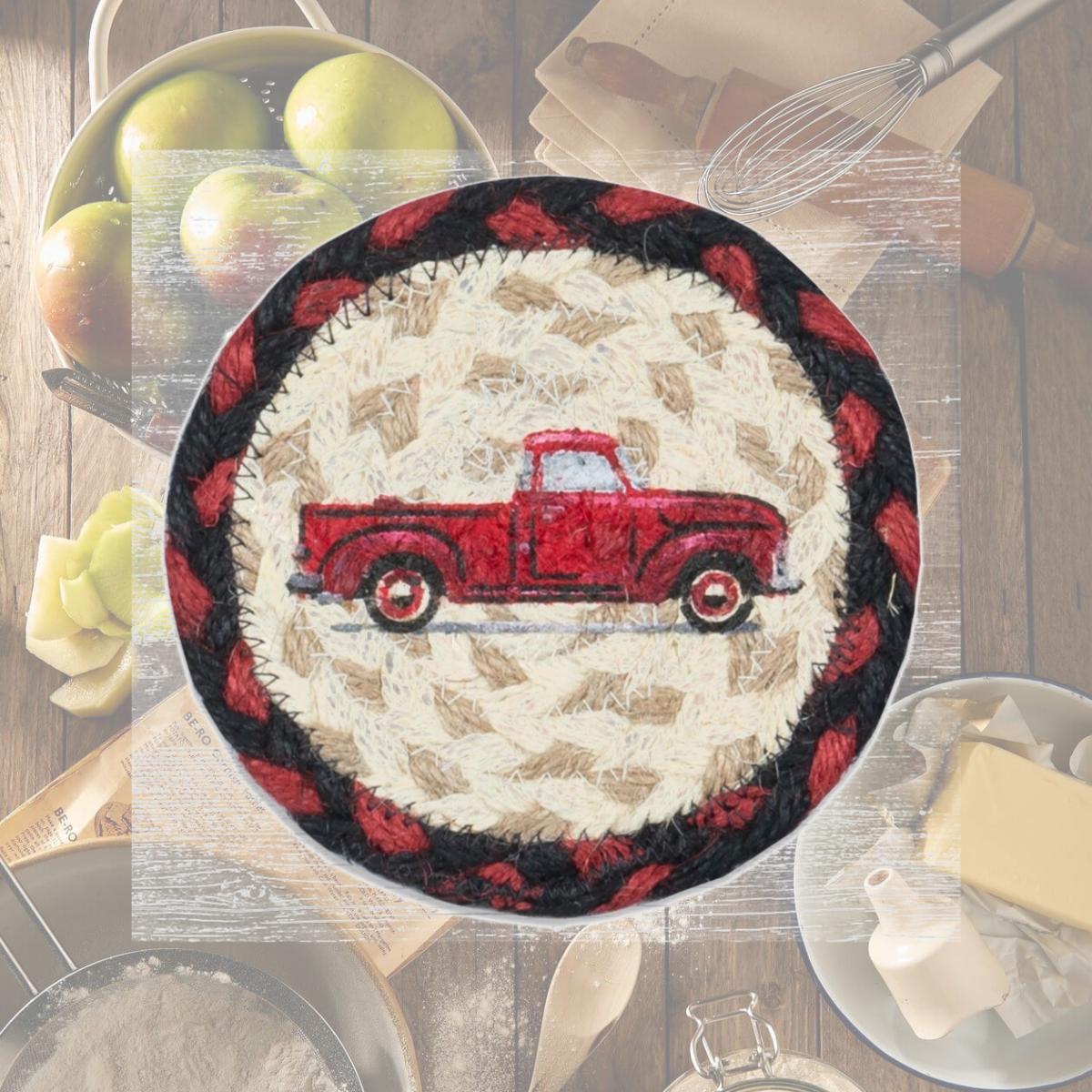 Picture of Capitol Importing 31-IC019VRT 5 x 5 in. IC-19 Vintage Red Truck Printed Coaster