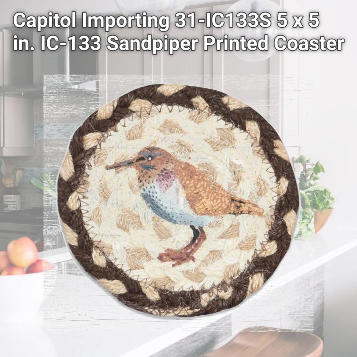 Picture of Capitol Importing 31-IC133S 5 x 5 in. IC-133 Sandpiper Printed Coaster